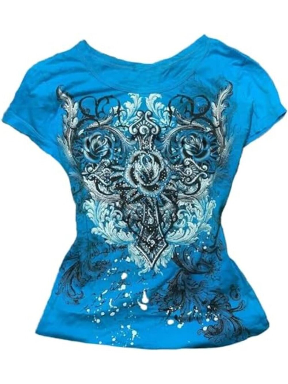 Vintage Graphic Tee for Teens | Y2K Goth Top | Emo Grunge Short Sleeve Shirt